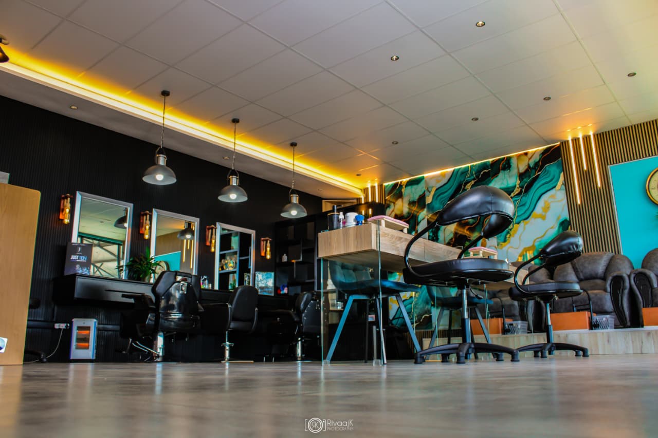 Wide interior view of Changing Faces salon floor